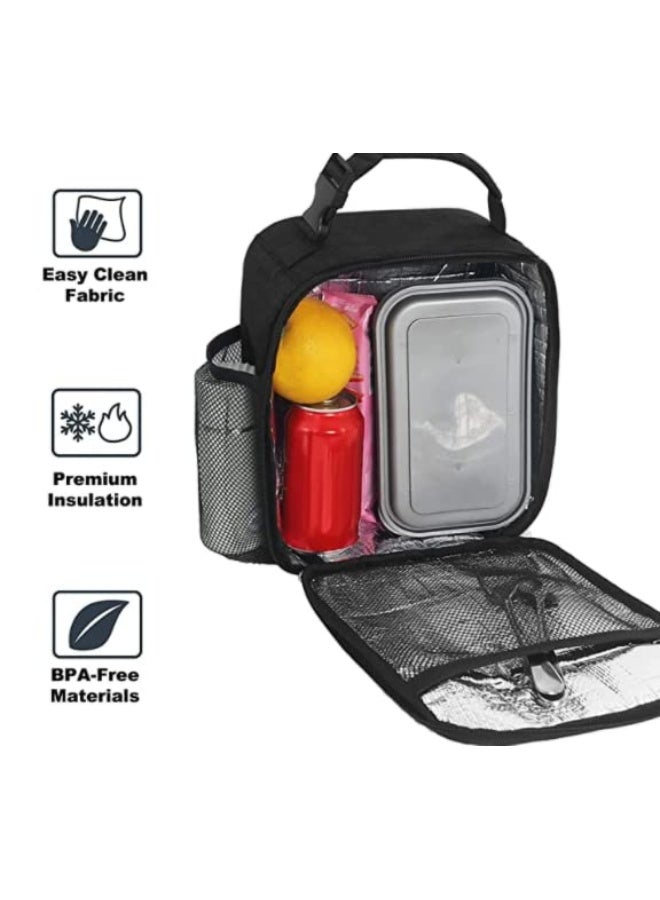 HABOPET Lunch Box for Men & Women Durable Lunch Bag for Adults Reusable Small Lunchbox Black - Image 4
